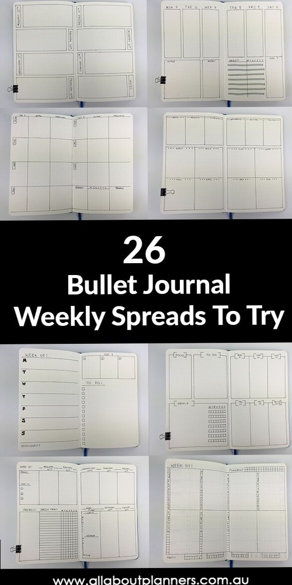 Bullet Journal Weekly Spreads: 26 Creative Layouts — 🖌️ 🎨 romanticize your routine