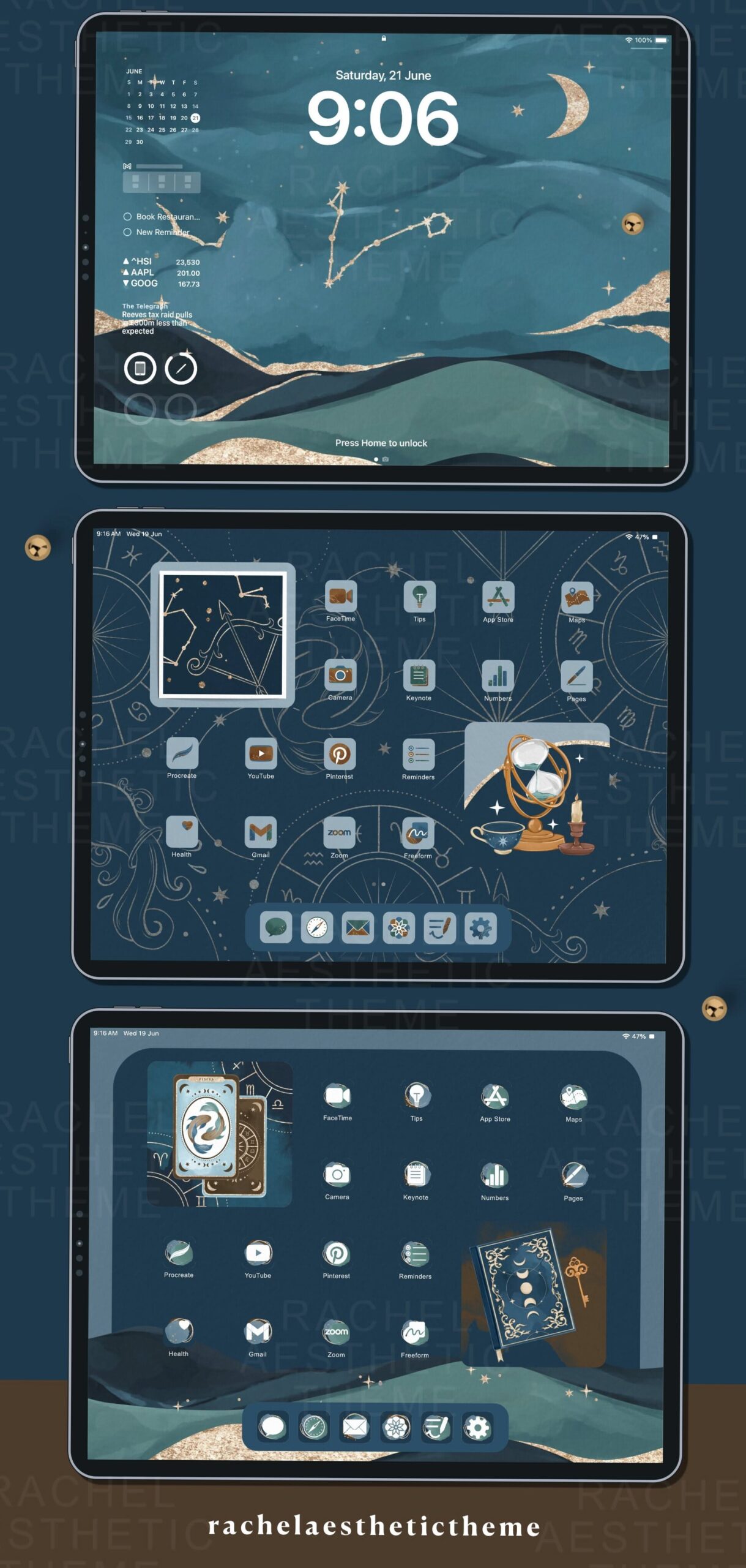 🌿 🤍 Celestial Moon Star Layout Design for iPad — Creative Planner Asset | stay inspired all year long