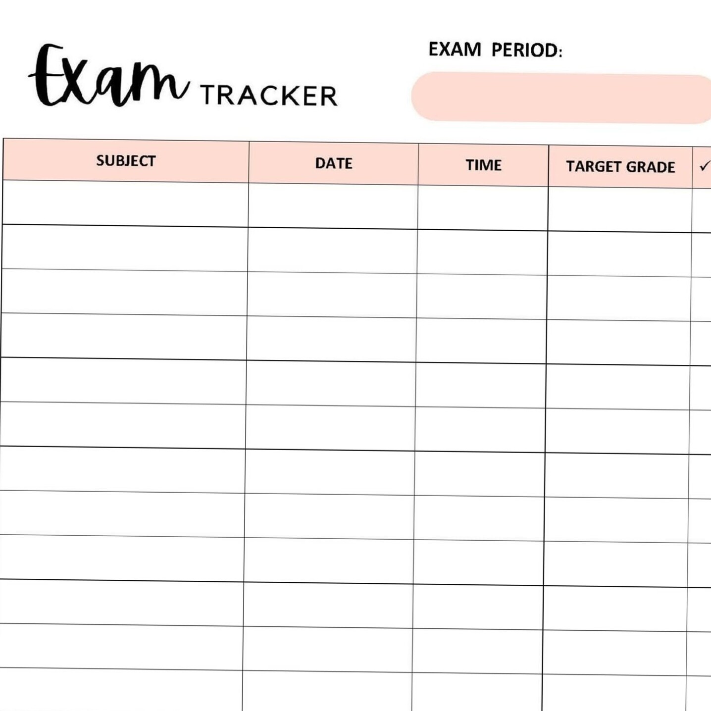 Conquer Exams A4 Study Planner Printable Design — 🎨 💎 romanticize your routine