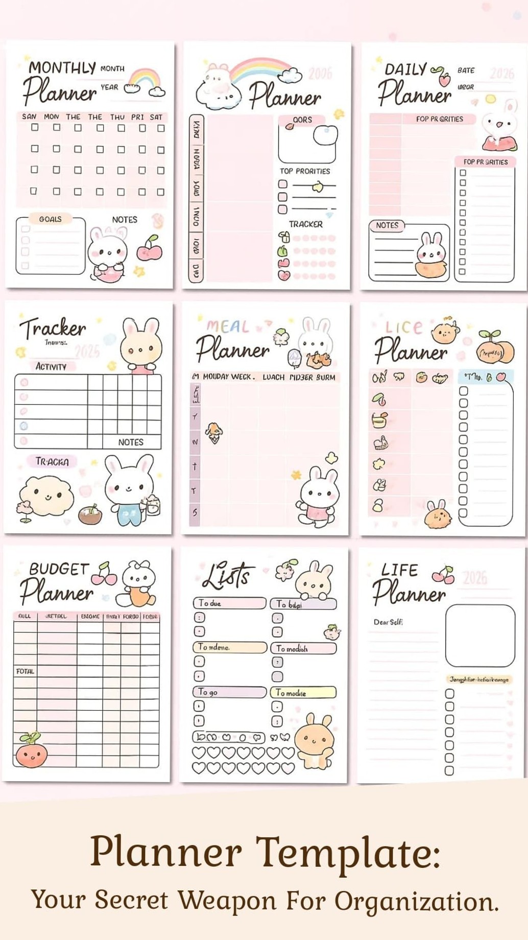 Craft Your Ideal Organized Life Planner Template — 🕯️ ☁️ romanticize your routine