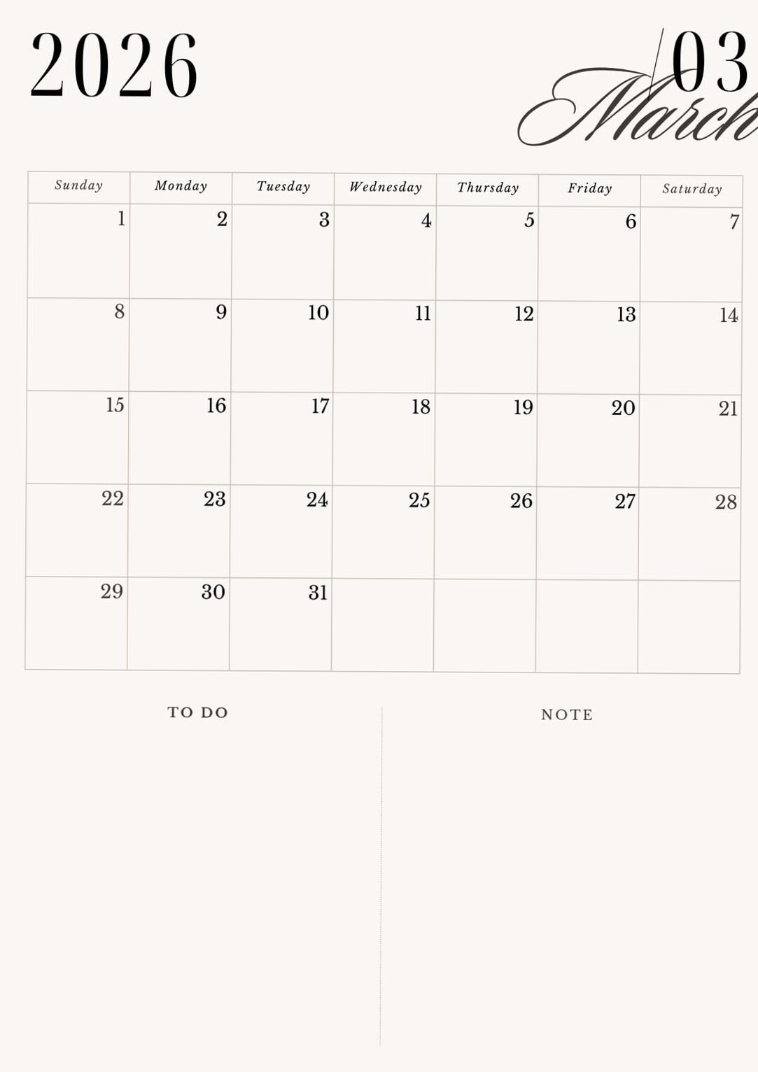 🤍 🤍 Cream Minimalist Classic Daily Planner Templates | secret to staying productive