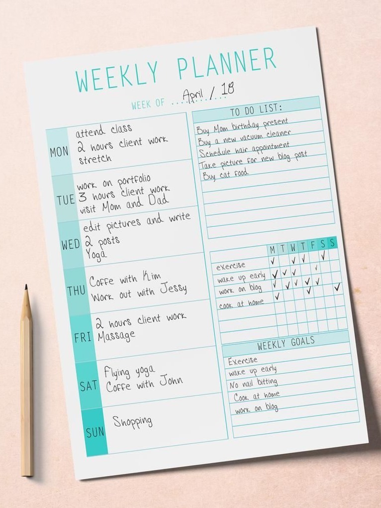 📌 🖇️ Create Your Perfect Weekly Schedule with Printable Planner & Organizer | secret to staying productive