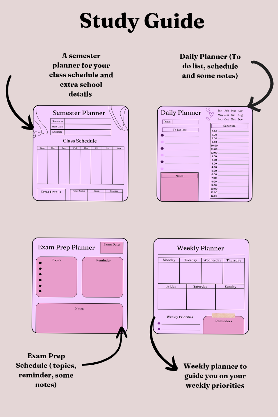 📁 📅 Creative Study Hacks & Design Resources for Students | essential planning guide