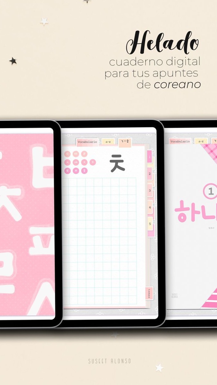 💌 🥂 Cuadernito Digital para Aprender Coreano | dream life manifestation