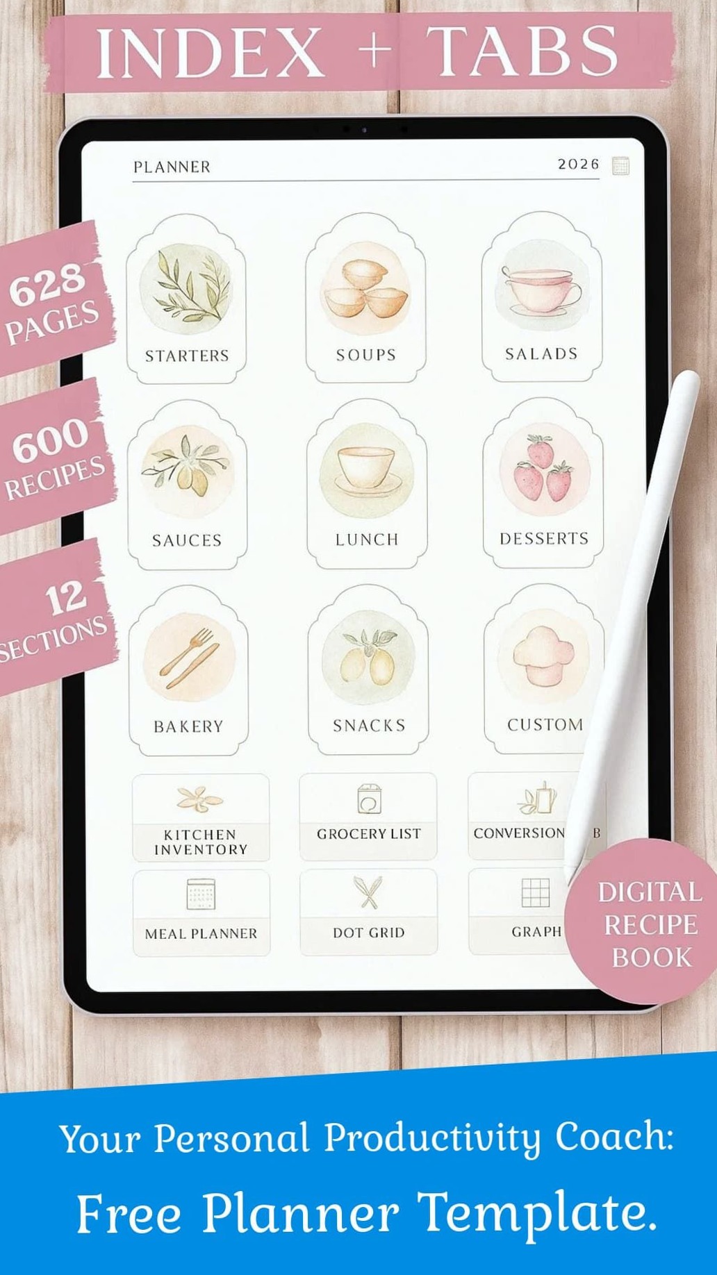 Culinary Creativity Unleashed with Your Essential Digital Planner Recipe Book — 🌈 💎 stay inspired all year long