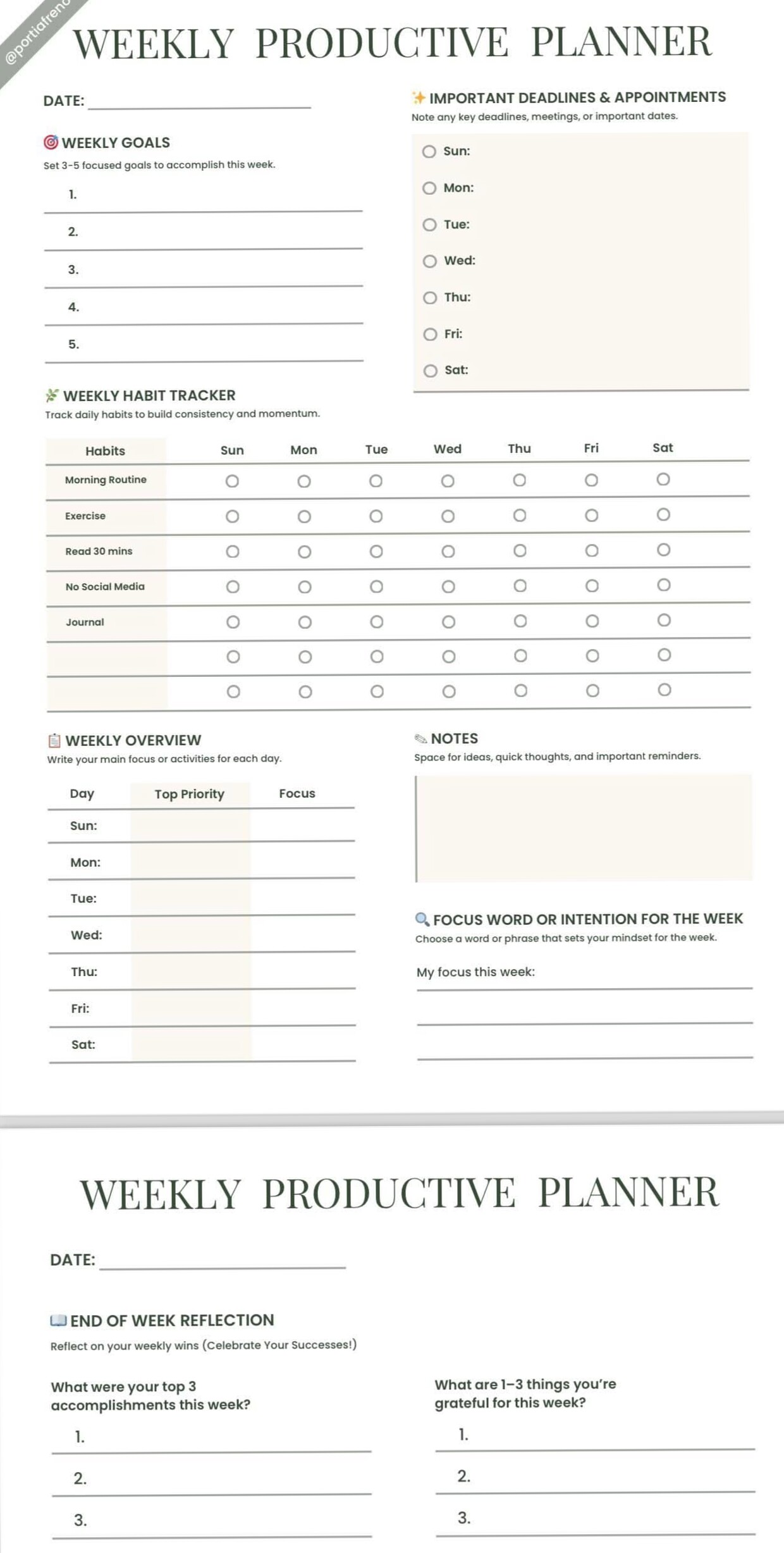 Customize Your 2026 Routine with Free Digital Planner Template — 🌸 👰 dream life manifestation