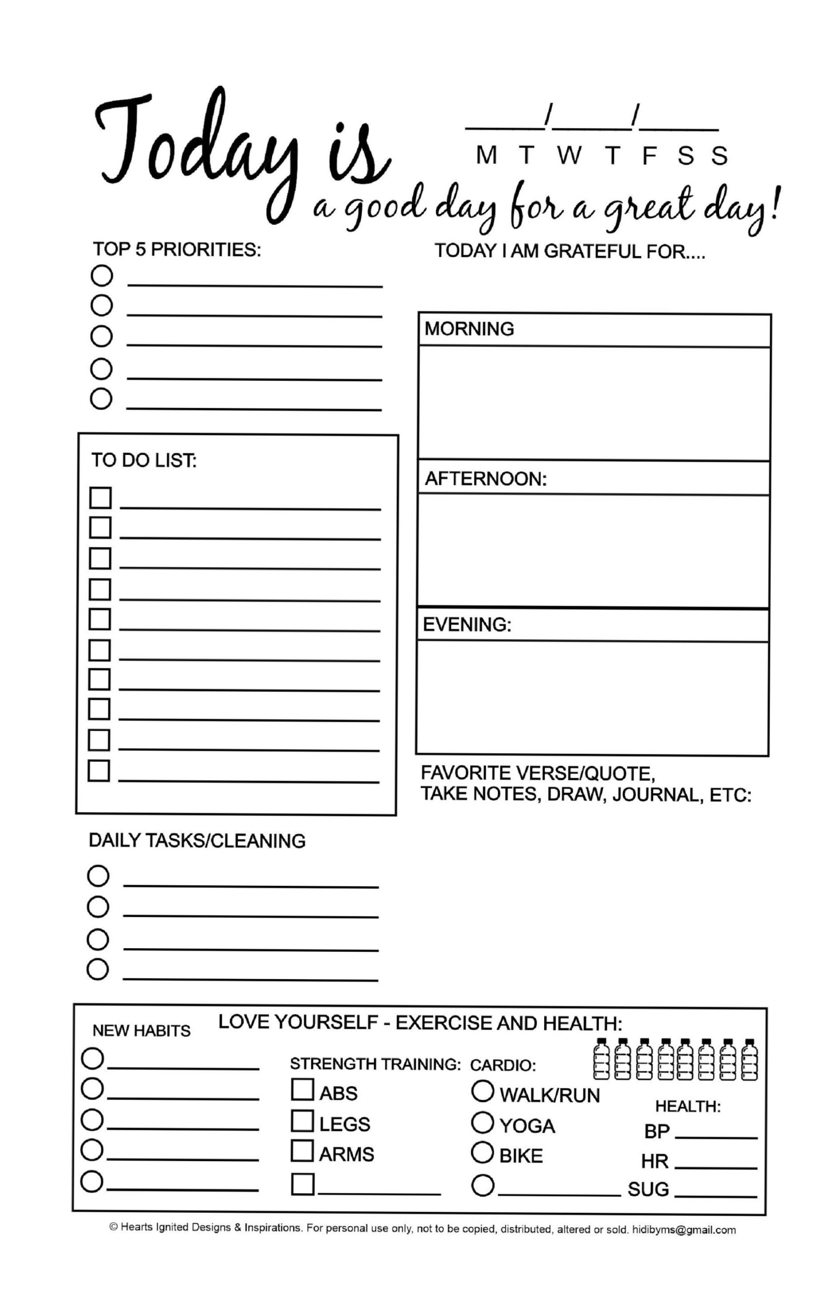 📌 📁 Daily Classic 8.5×5.5 Planner Page Design | dream life manifestation