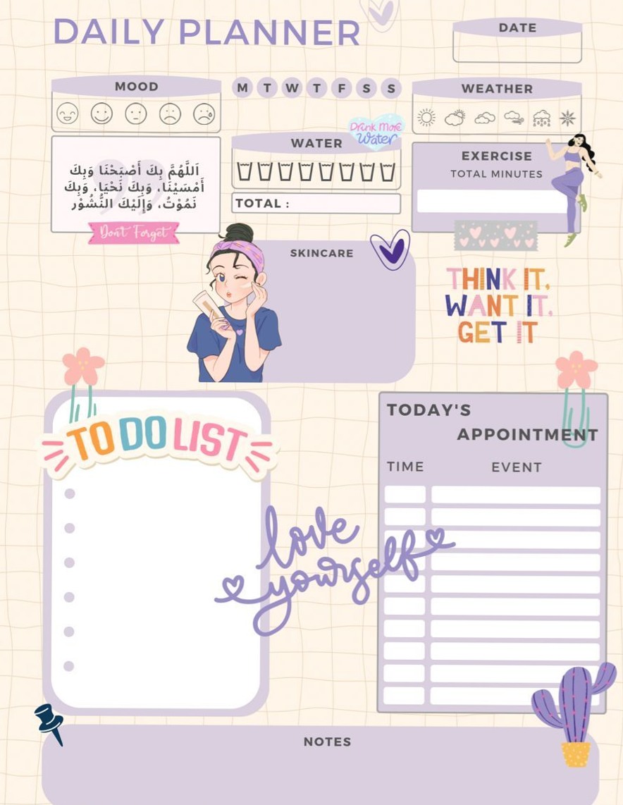 Daily Planner Book for Creative Scheduling & Productivity — 📍 📍 romanticize your routine