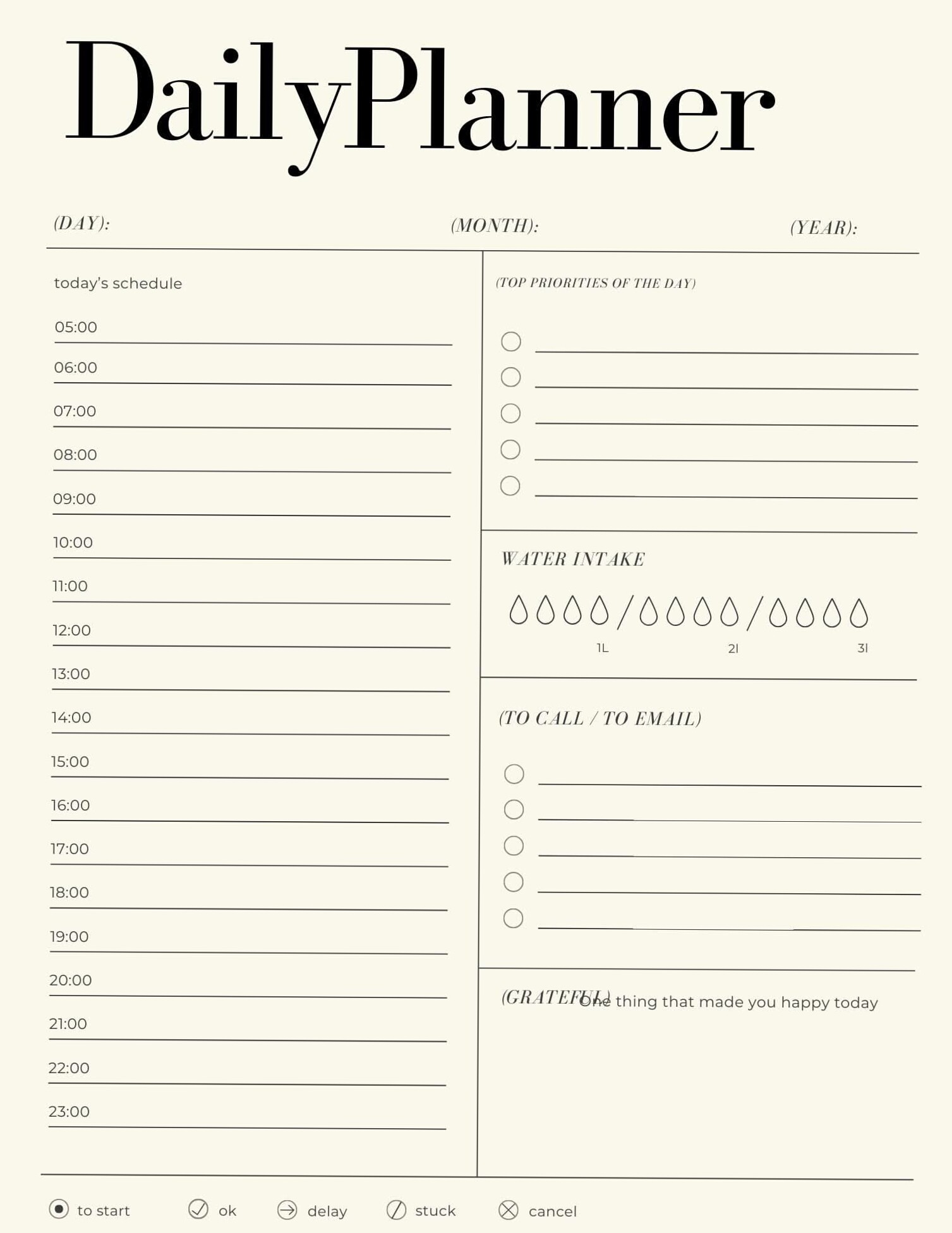 📅 🖇️ Daily Planner for Time Management & Productivity | romanticize your routine
