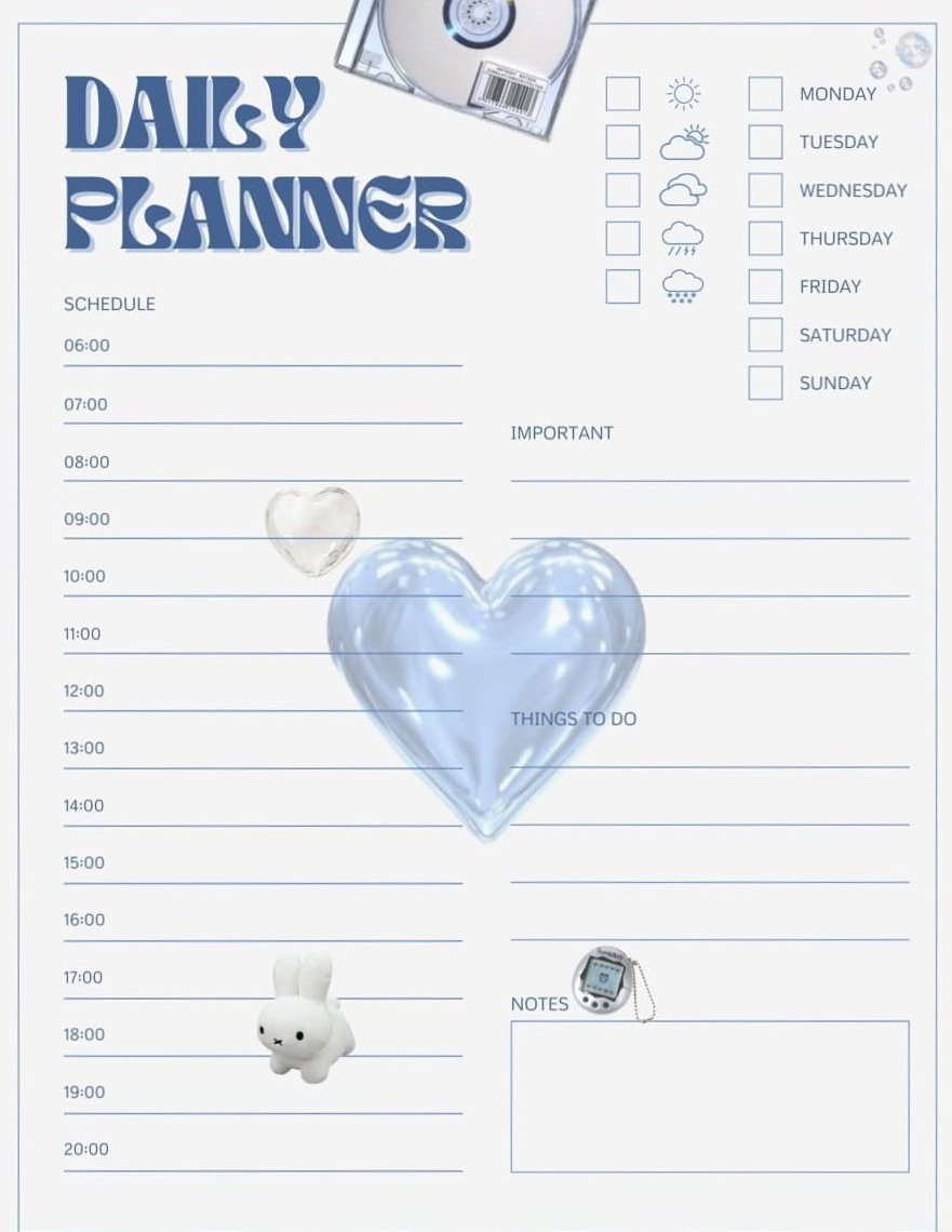 📝 📝 Daily Planner New Jeans Design | Creative Digital Planner Asset | stay inspired all year long
