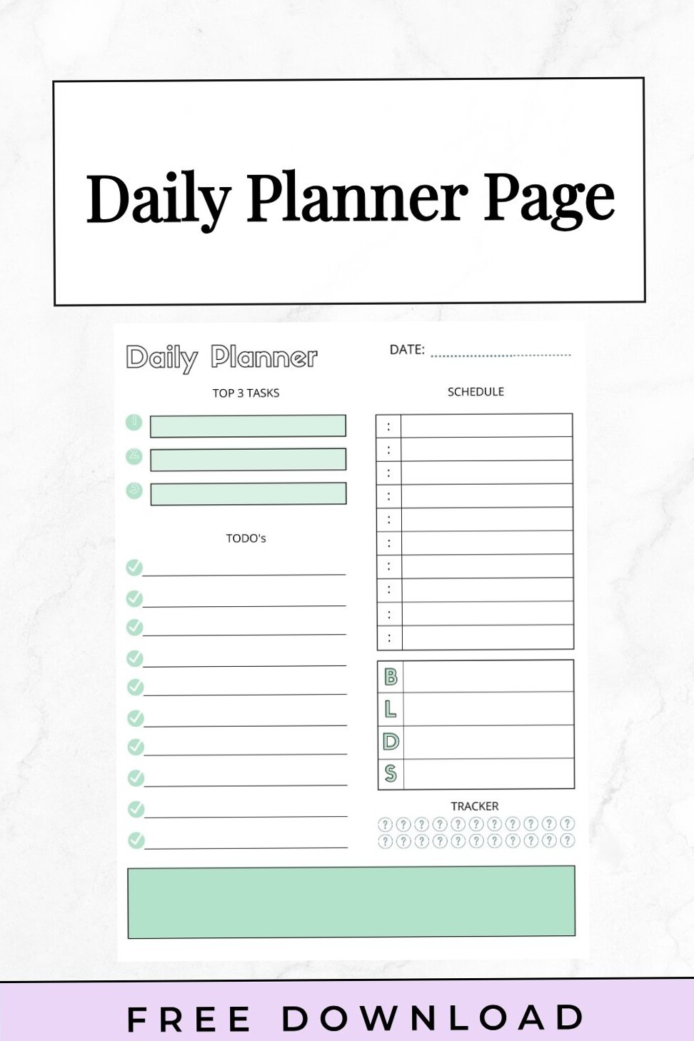 Daily Planner Page Layout Design | Creative Digital Planner Assets — 📁 🖇️ dream life manifestation