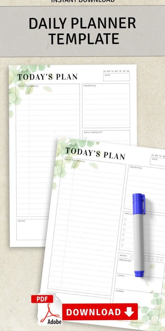 🎀 ☁️ Daily Planner Templates & Creative Notes for Productivity | romanticize your routine