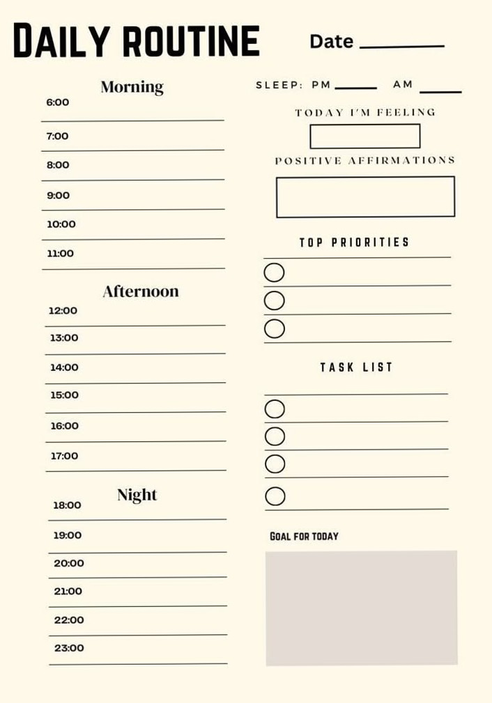 Daily Routine Bullet Journal for Productivity Tracking — 🎨 🌈 secret to staying productive