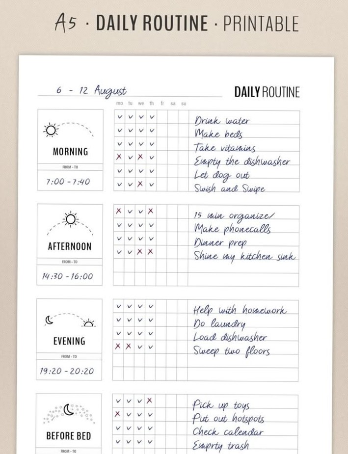 Daily Routine Planner Printables: Get Organized with a Printable Planner — 💍 🍰 stay inspired all year long