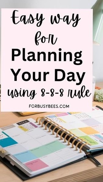 🖌️ 🖌️ Daily Routine Schedule with the 8-8-8 Rule for Busy Bees | secret to staying productive