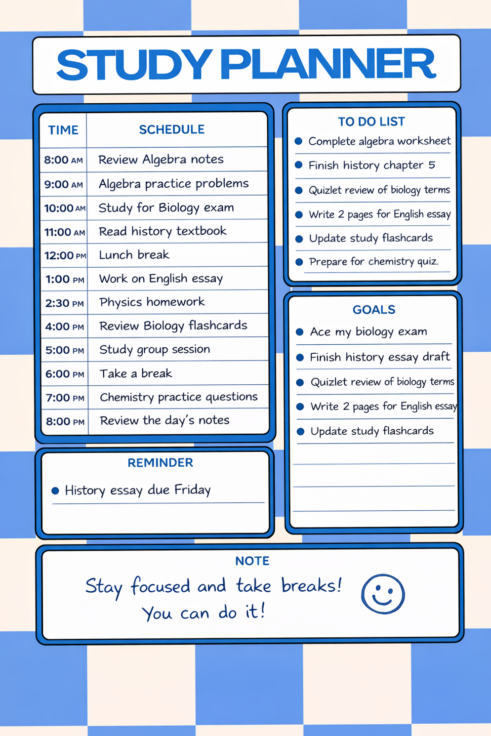 Daily Study Planner for Students | Stay Organized & Stress-Free — ☁️ ✨ stay inspired all year long
