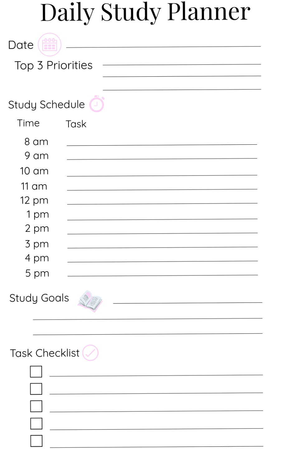 Daily Study Planner for Students | Creative Design — ✨ 🕯️ dream life manifestation