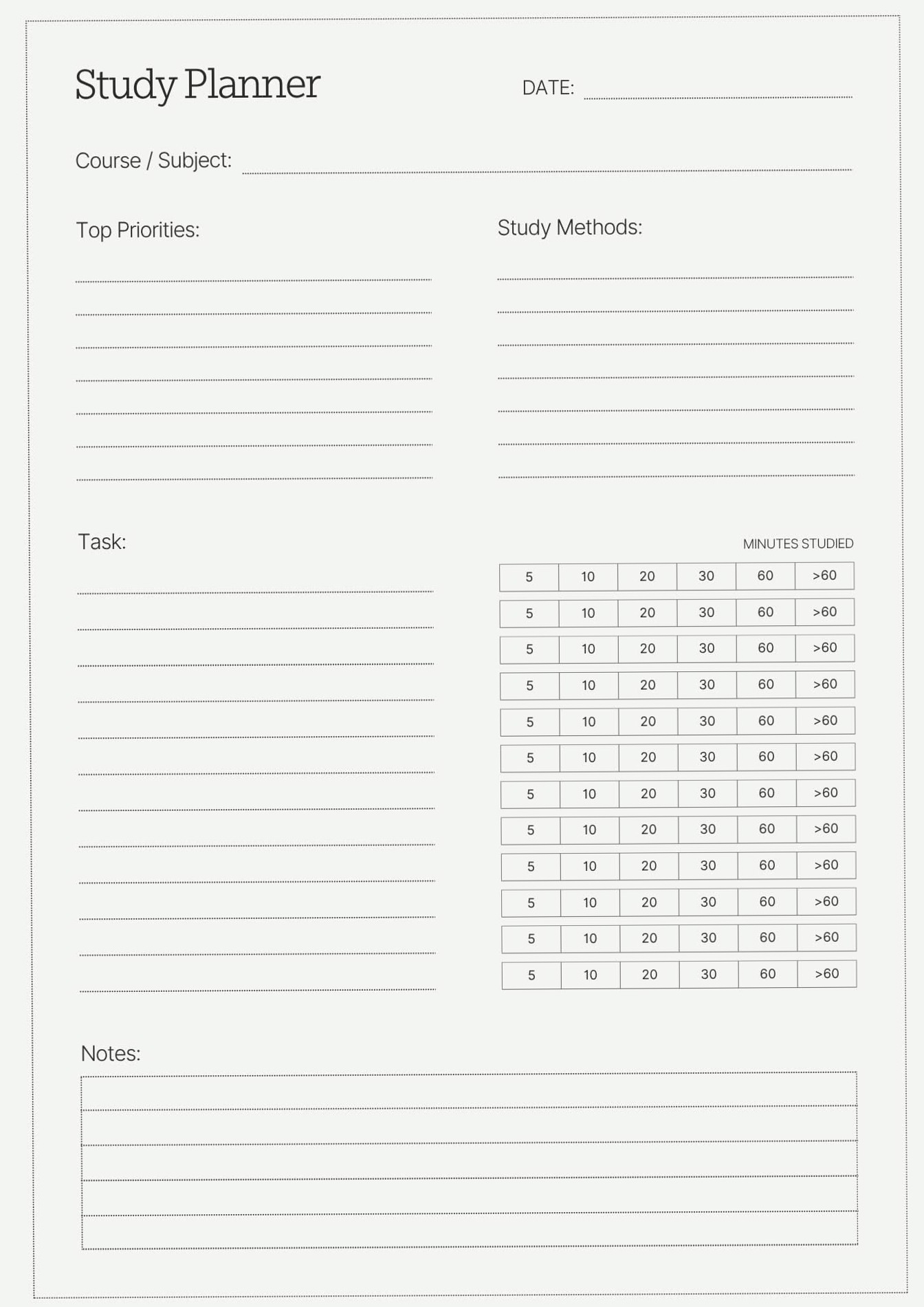 📍 🖌️ Daily Study Planner Template (Free Download) for Exams | stay inspired all year long