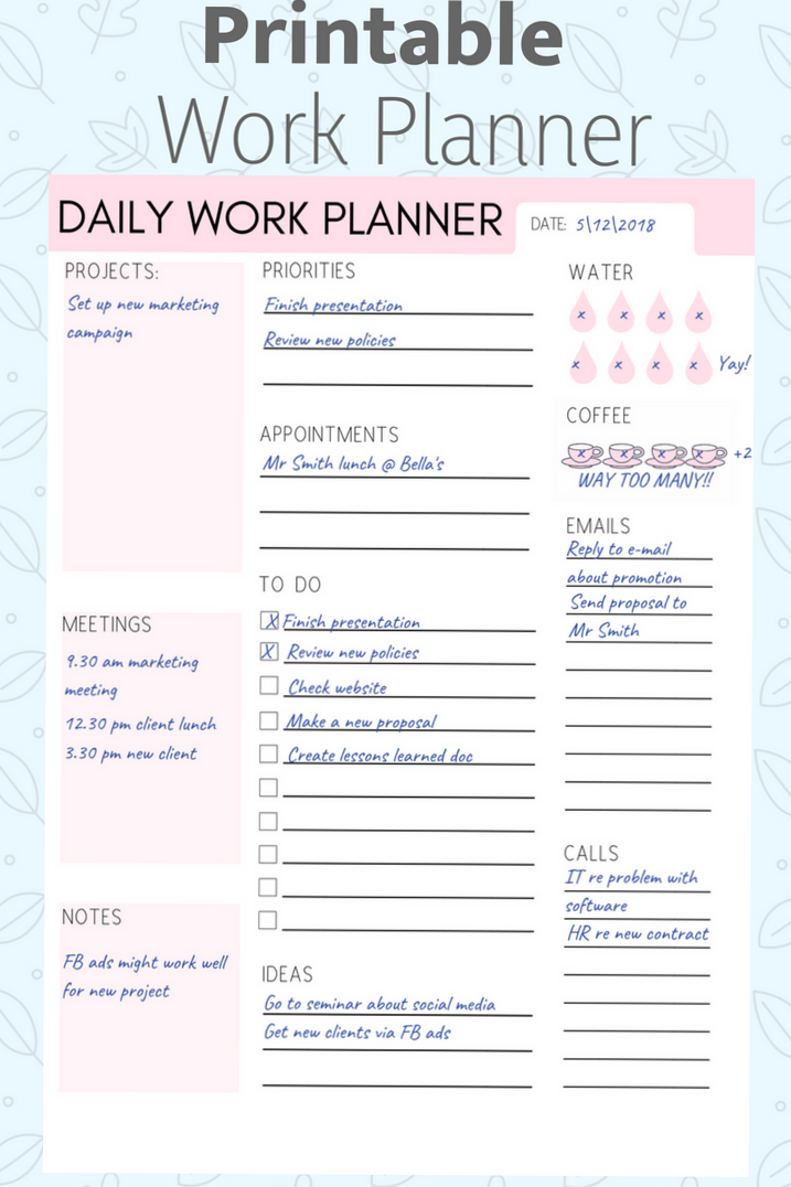 Daily Work Planner: Agenda, Organizer, Job Planner — 📊 📝 romanticize your routine