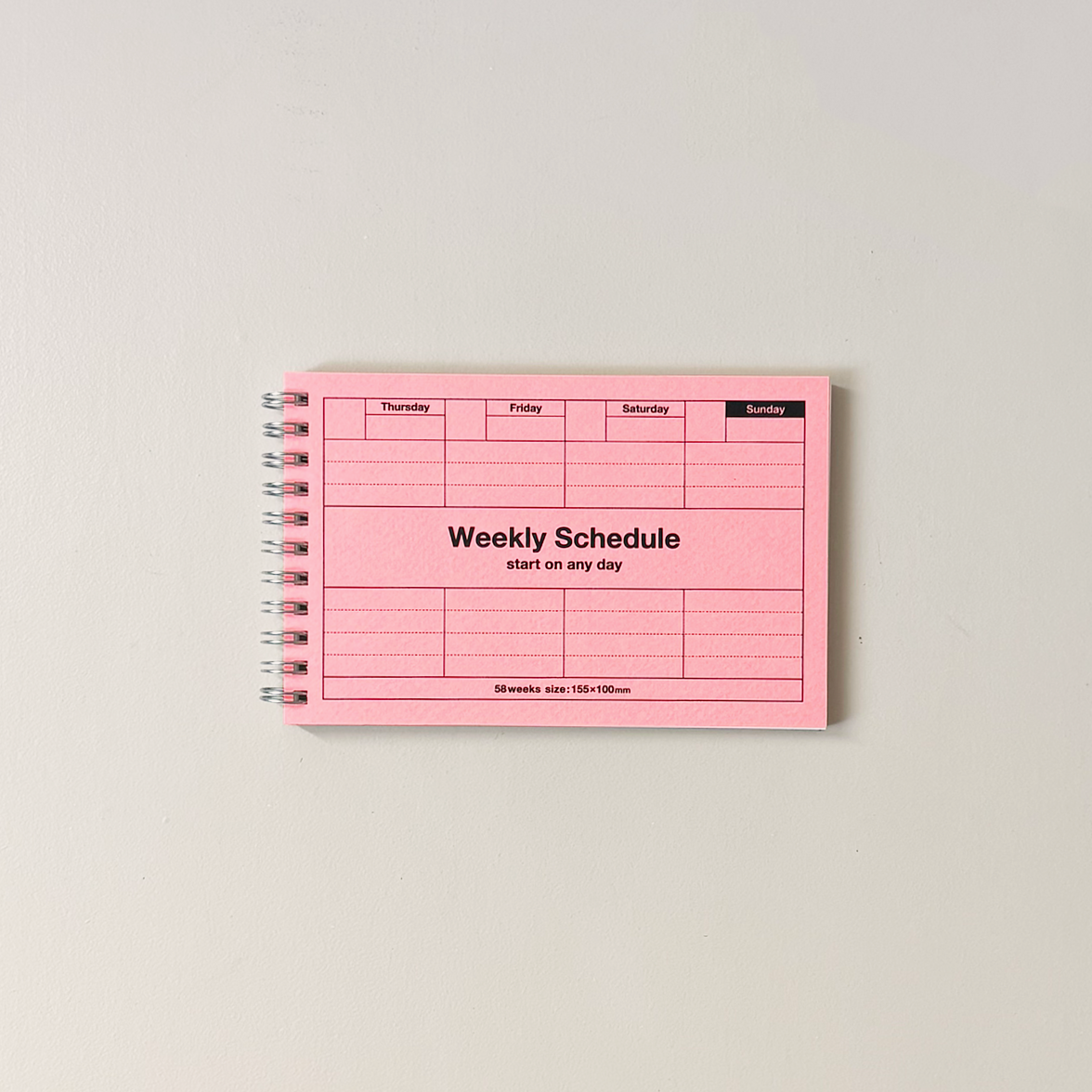 Dayfree Weekly Schedule Neon Pink 236 — ☁️ 🤍 secret to staying productive