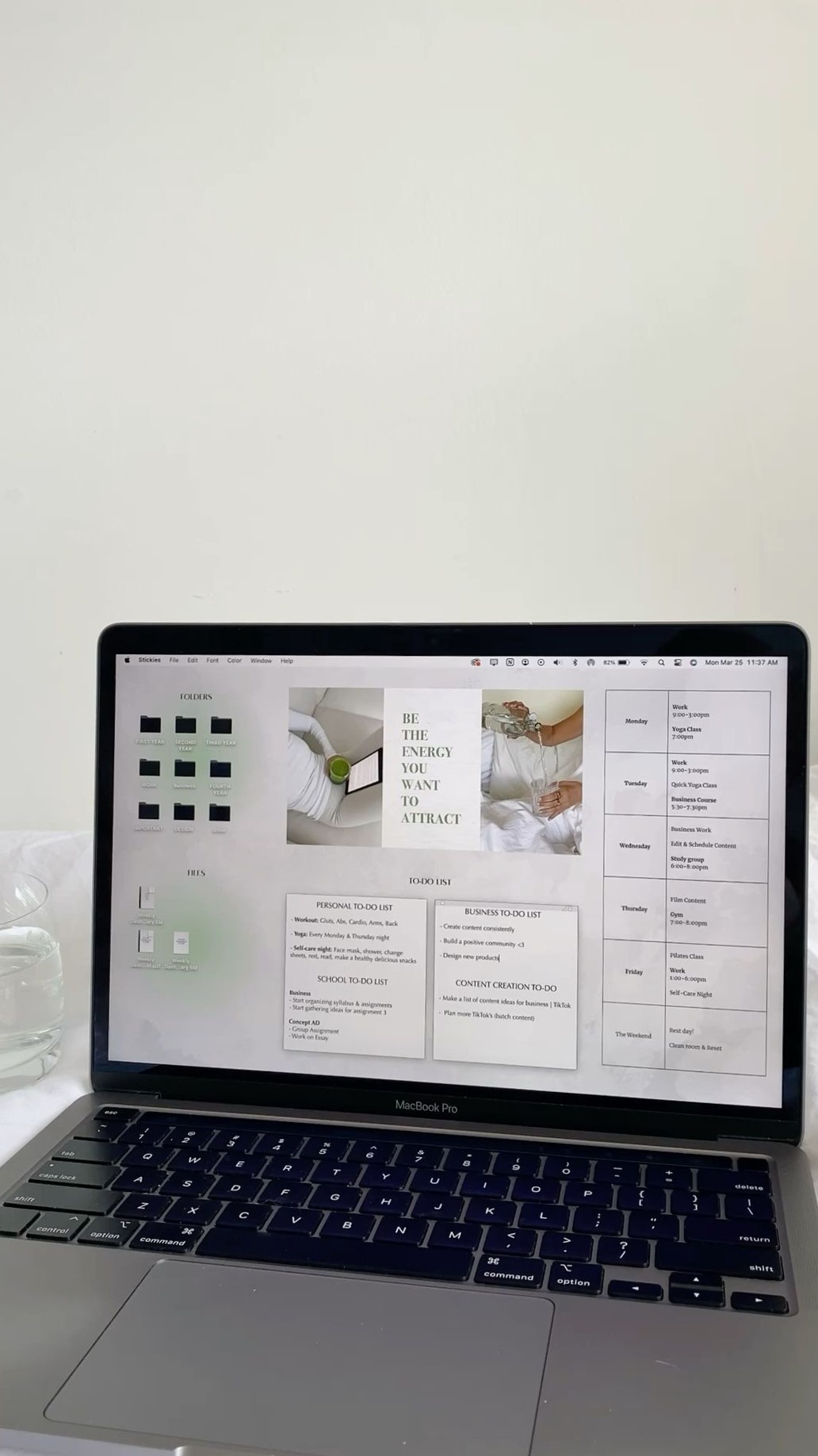 🌿 🎀 Desktop Wallpaper Organizer by Digital Diary SM Study Routines | dream life manifestation