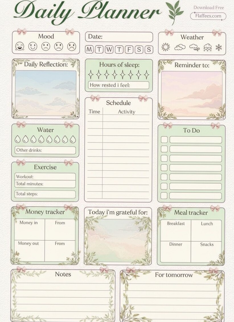 Digital Daily Planner Design | Creative Organization Tools — 🌸 🍰 dream life manifestation