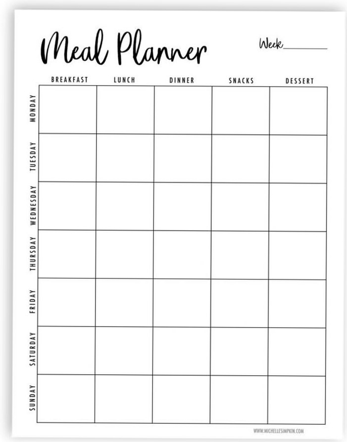 💍 💌 Digital Meal Plan Menu Planner | Creative Design Templates | secret to staying productive