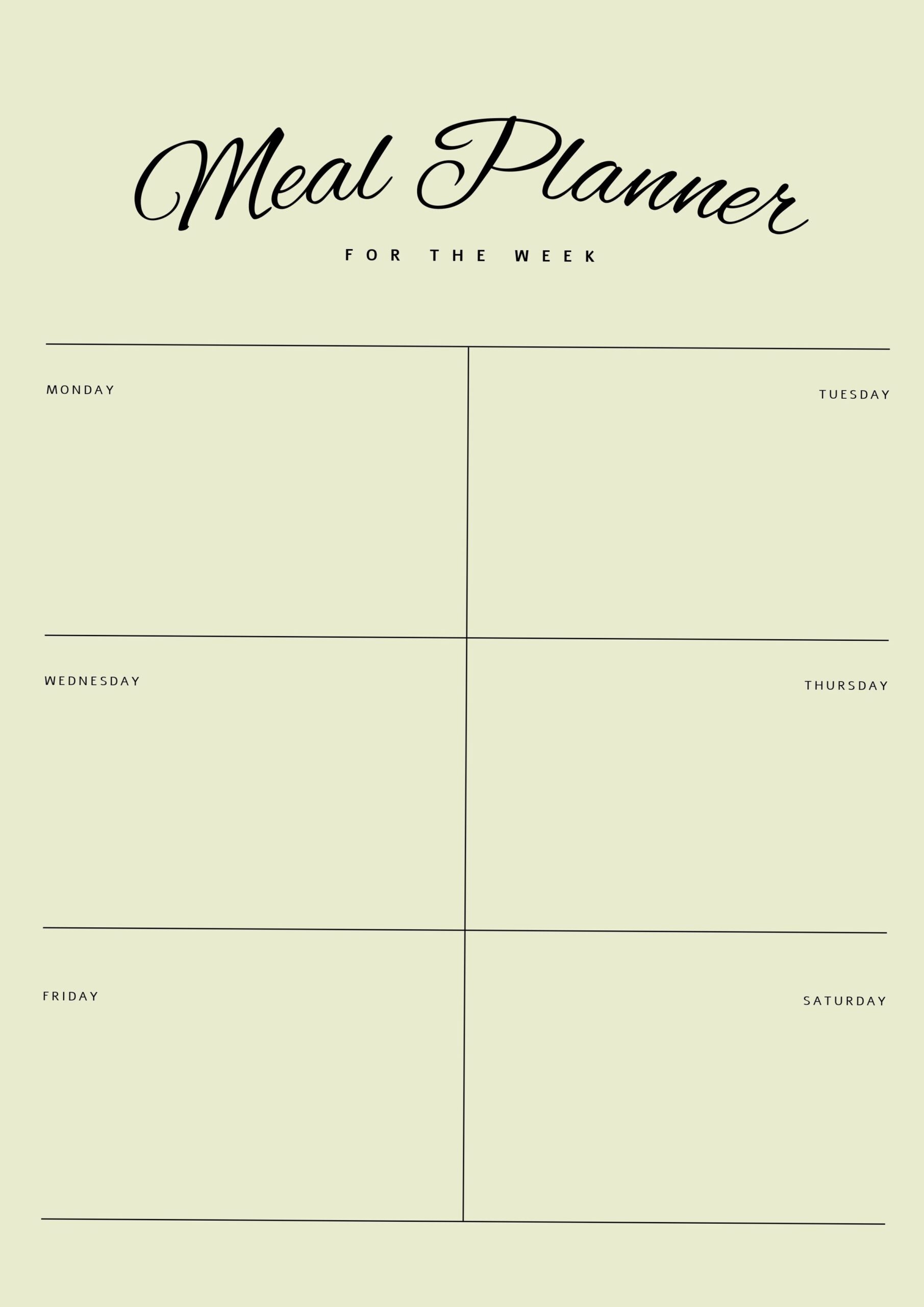 Digital Meal Planner for Creative Productivity — 💎 🎨 secret to staying productive