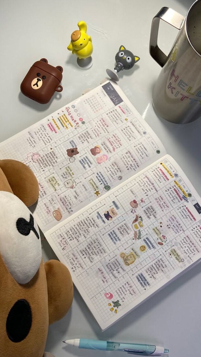 🎀 🤍 Digital Planner Design 🧸☆.+* | secret to staying productive