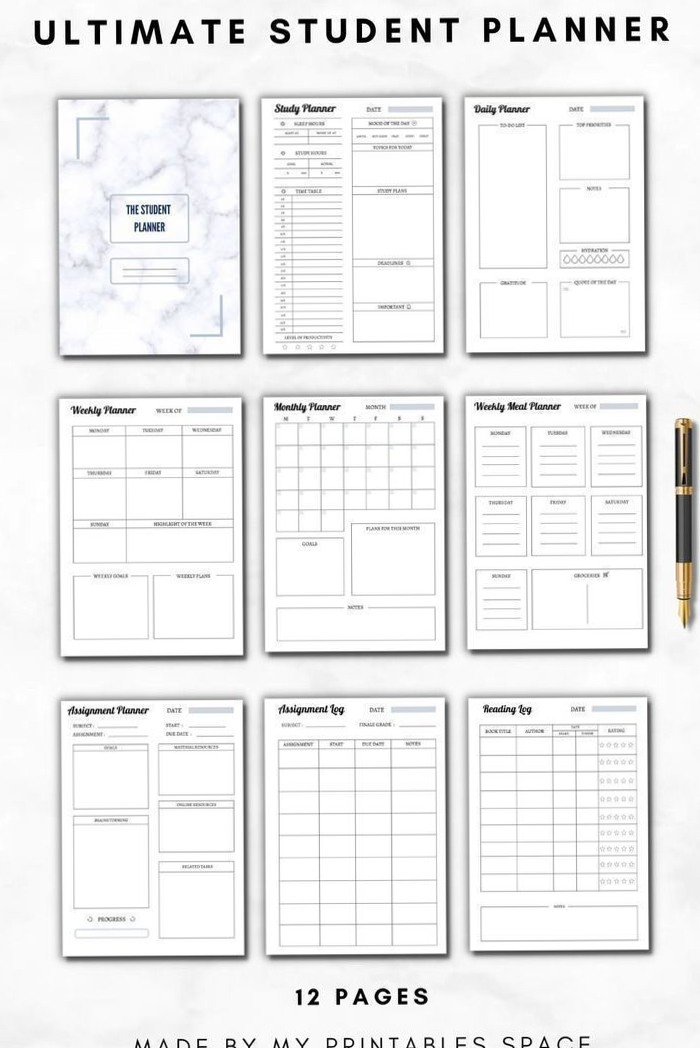 Digital Student Planner Template for Creative Organization — 🪄 🖌️ romanticize your routine