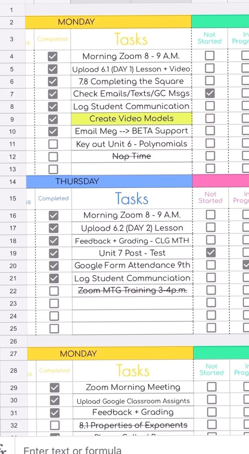 Digital Weekly To-Do Planning Agenda for Creative Productivity — 🌈 🖌️ secret to staying productive