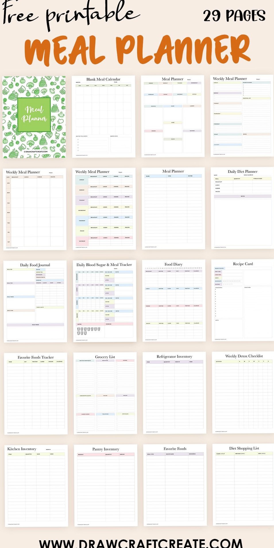 Download Your 29-Page Meal Planner Today! — 🌈 🪄 romanticize your routine