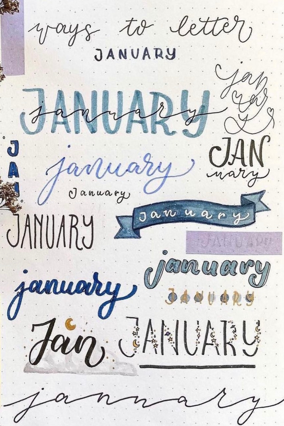📊 📅 dream life manifestation: 16 Best January Bullet Journal Headers to Copy