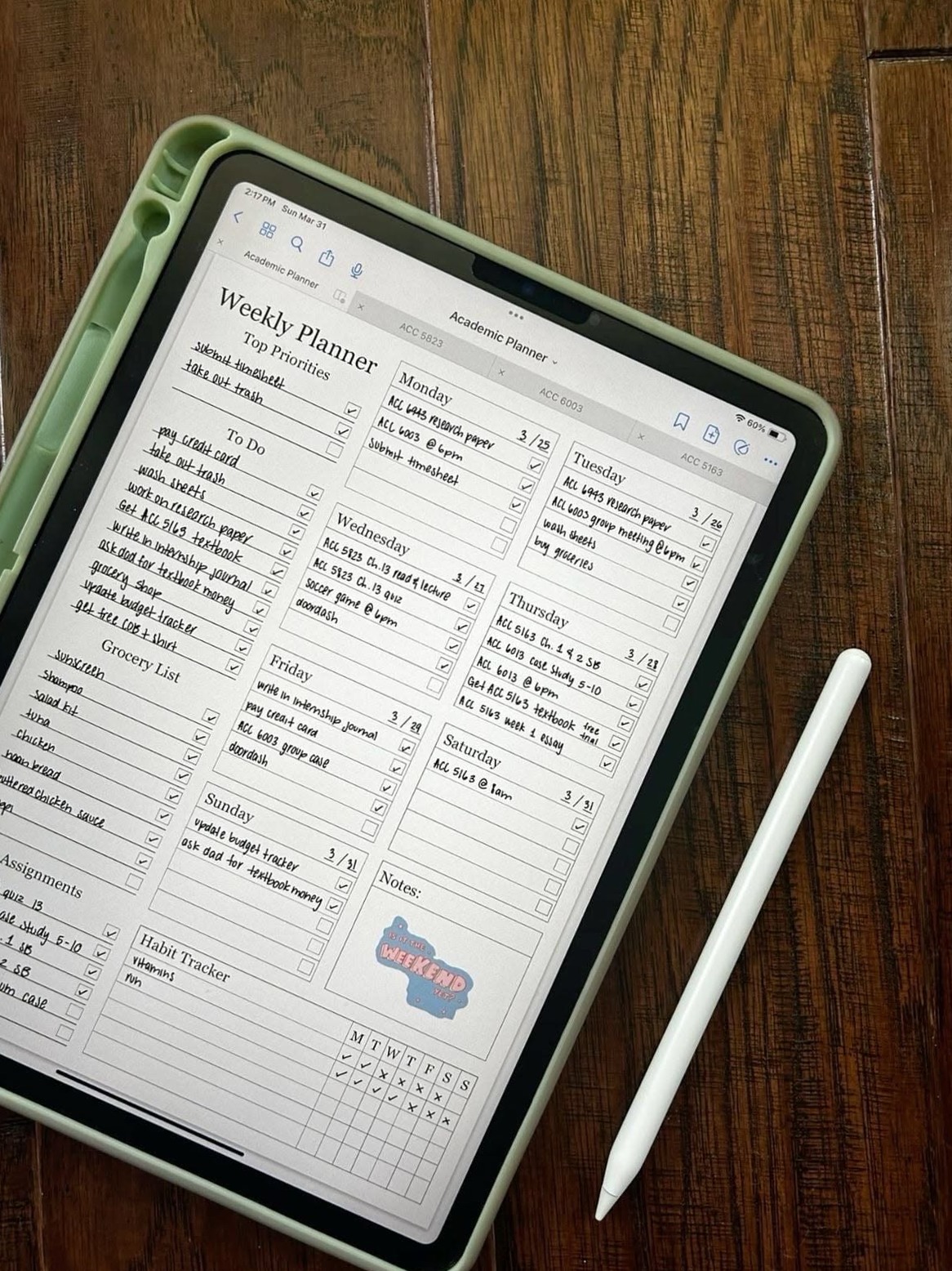 🌈 📍 dream life manifestation: 2025 Weekly Planning Calendar Template