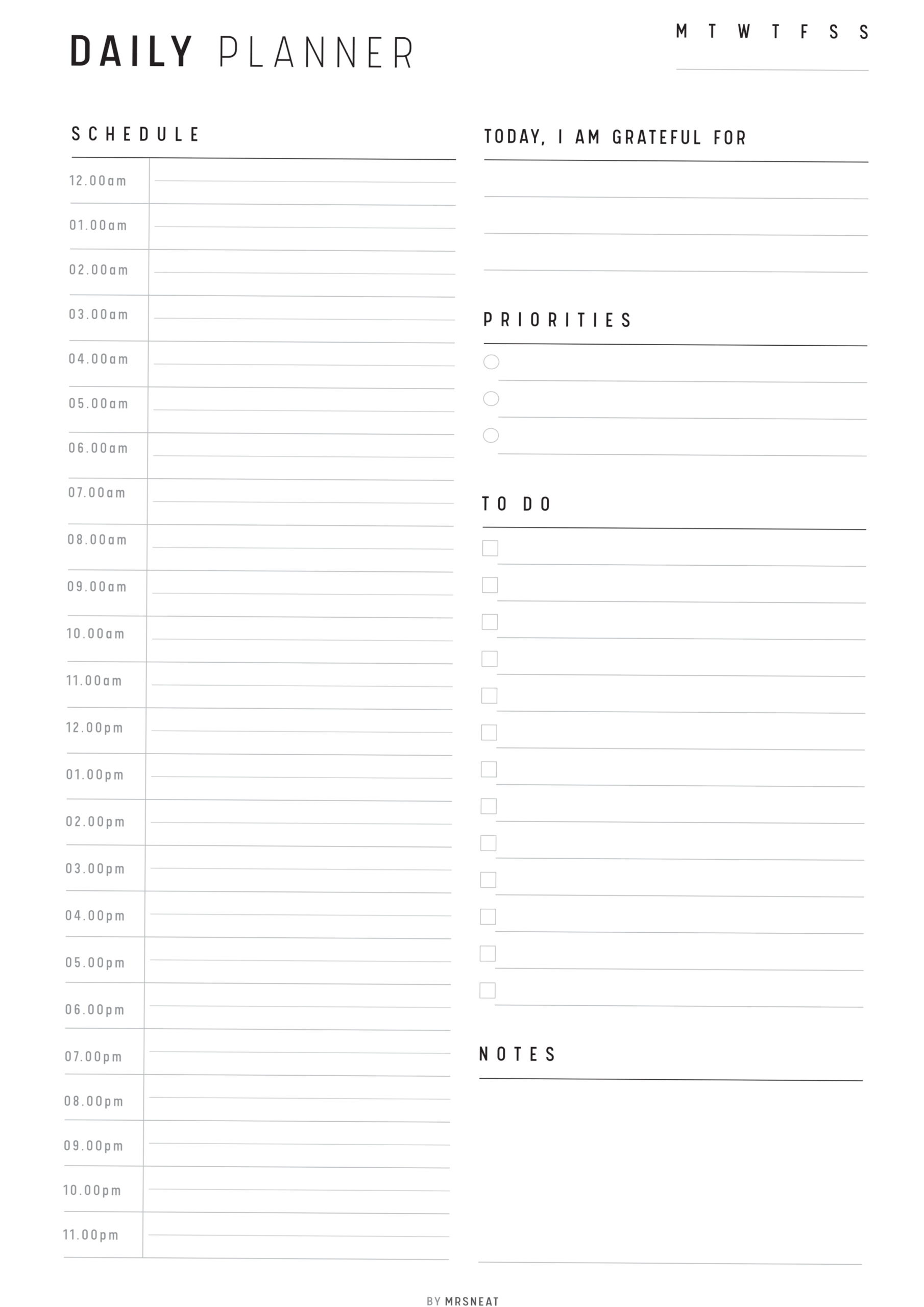 📅 🖇️ dream life manifestation: 24-Hour Planner Template Obsession