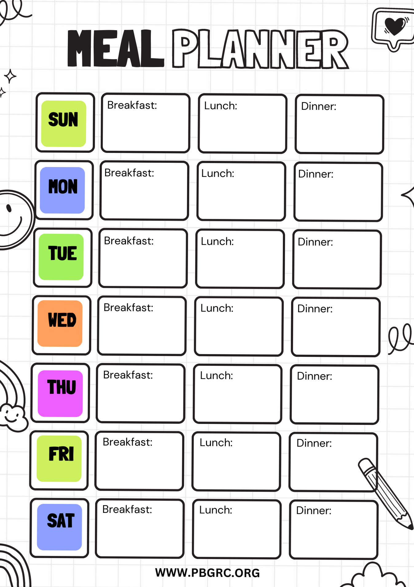 💍 💍 dream life manifestation: Adorable 2025 Weekly Meal Planner Templates | 23+ Free Custom Meal Plans