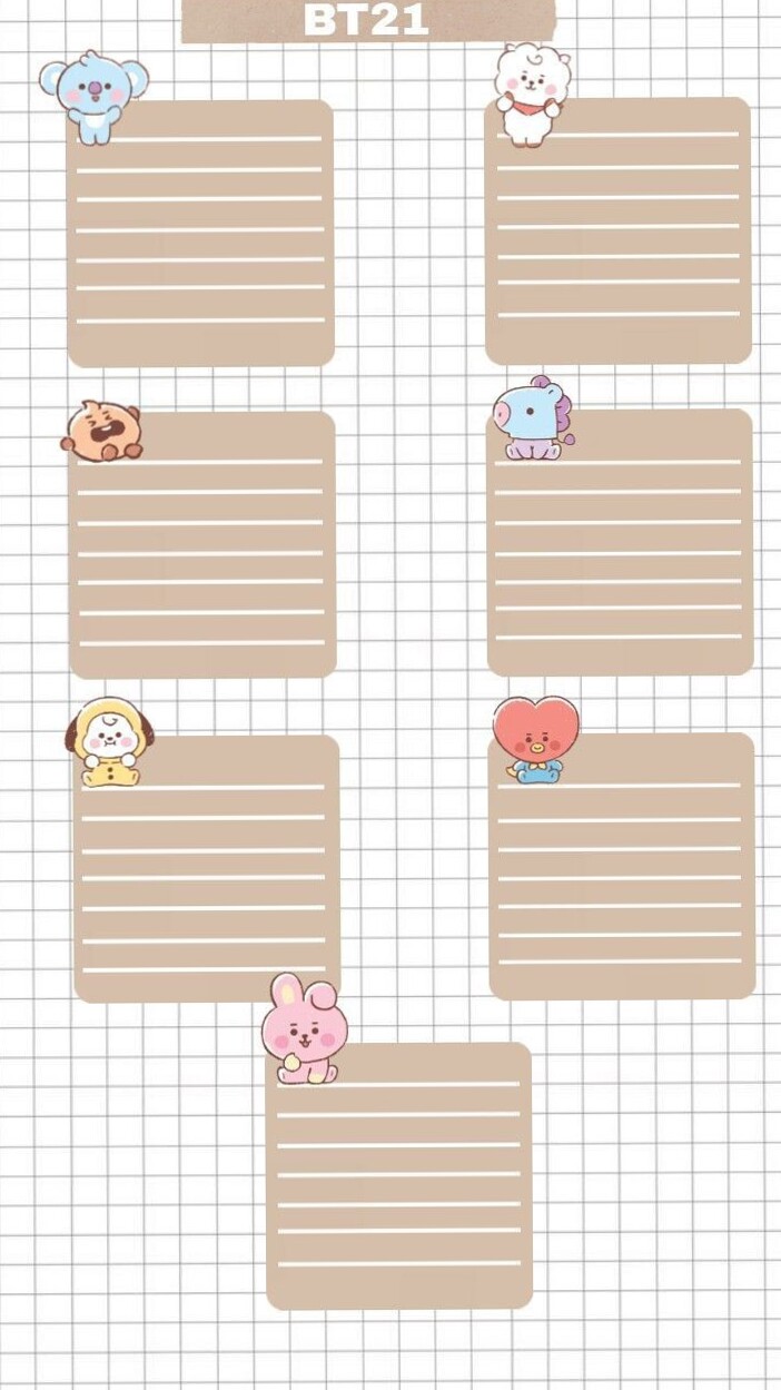 🌿 🌿 dream life manifestation: Bt21 Cute Notes for Digital Planners & Creative Projects