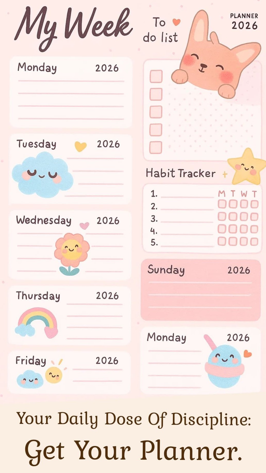 🖇️ 📊 dream life manifestation: Cultivate Joyful Organization with This Aesthetic Weekly Planner