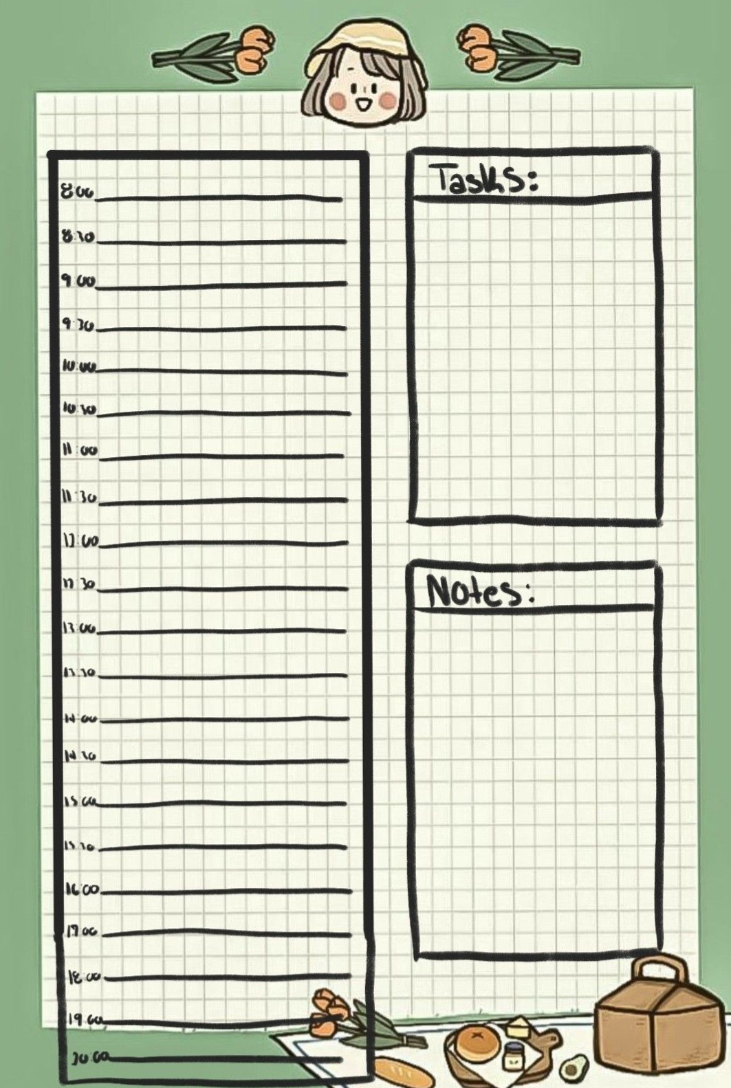 🖌️ 🪄 dream life manifestation: Daily Schedule Template for Creative Planners & Digital Designers