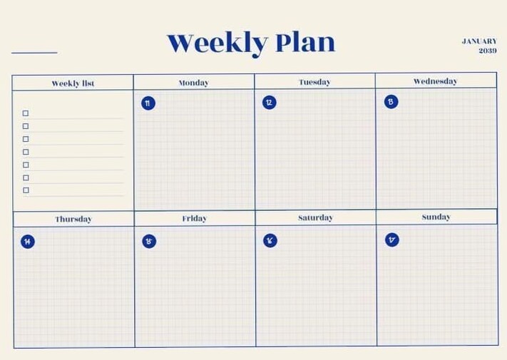 💍 🍰 dream life manifestation: Digital Weekly Planner for Students — Study & Task Organizer