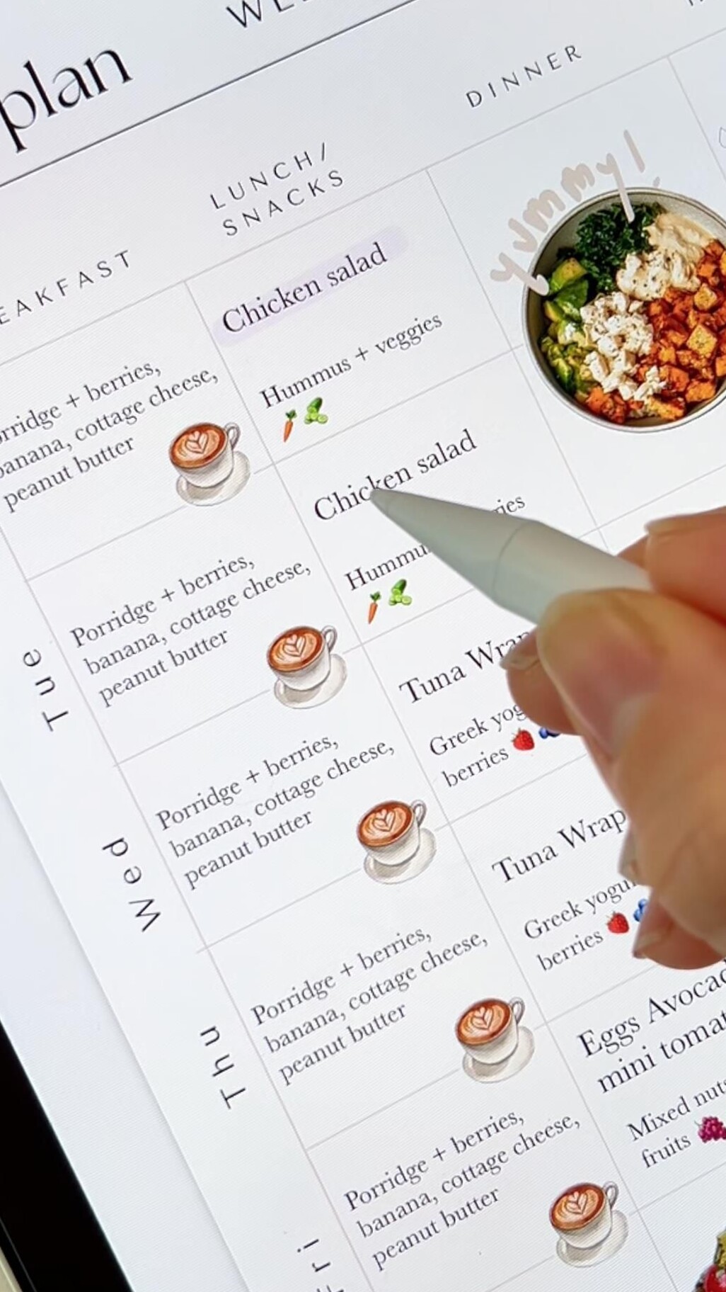 📁 📝 dream life manifestation: iPad Meal Planning for Work from Home Life | Digital Planning