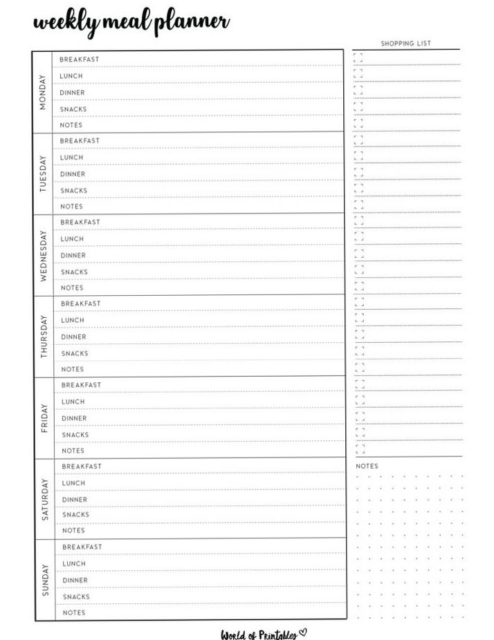 ✨ ☁️ dream life manifestation: Maaltijdplanner: Stylish Digital Meal Planning Design