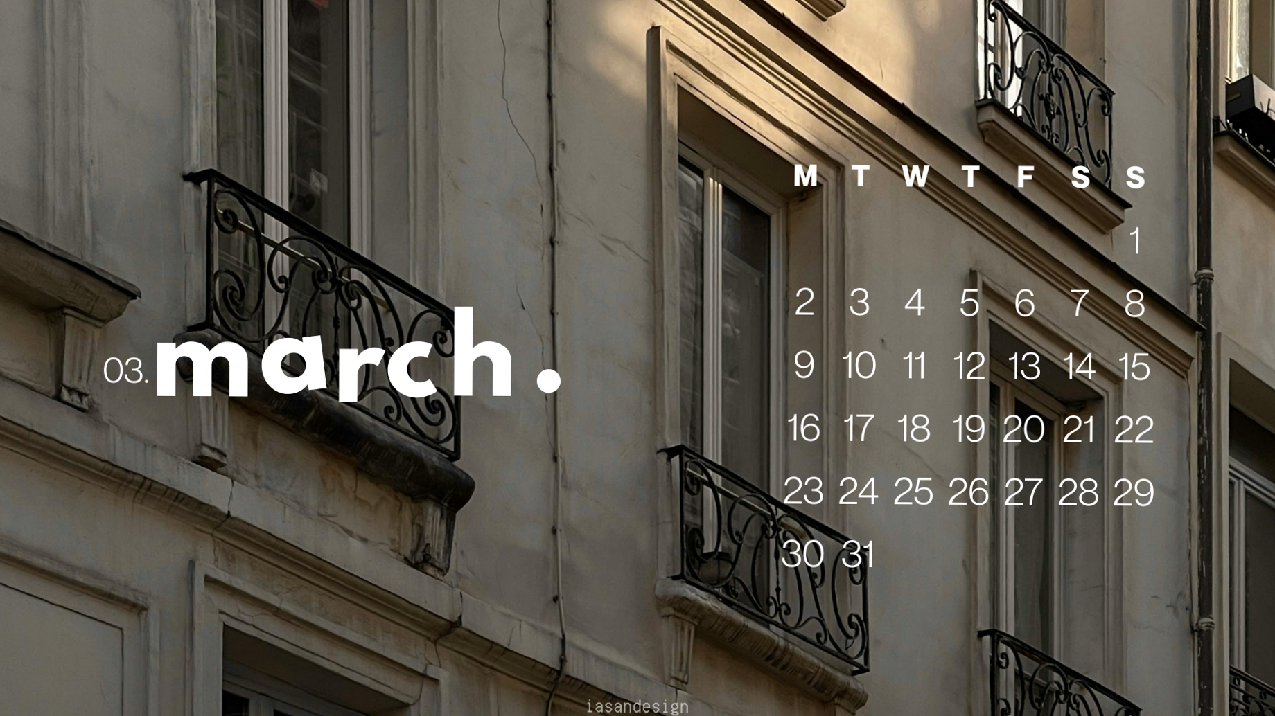 📌 📊 dream life manifestation: March Desktop Wallpapers for Designers and Planners