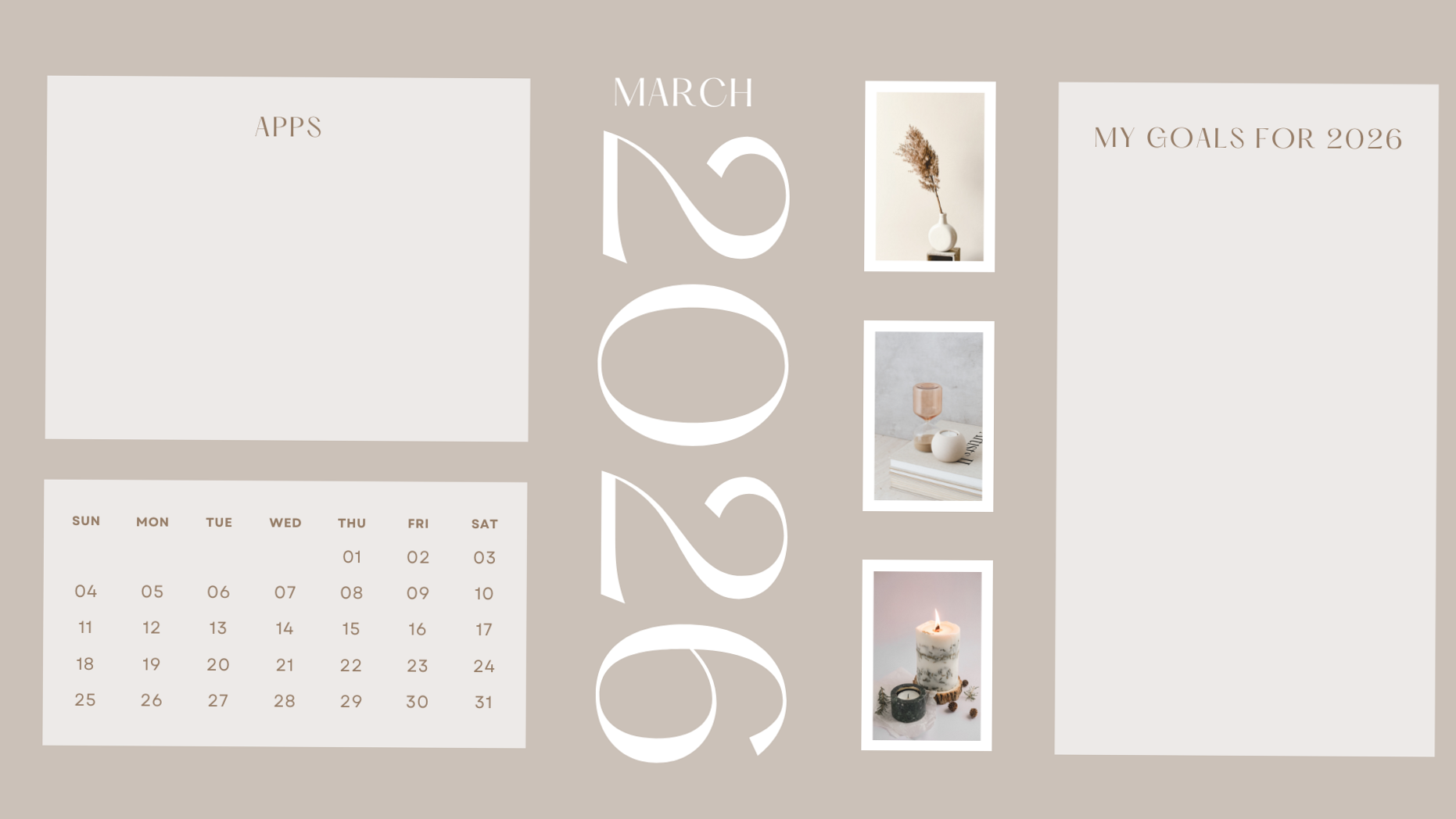 ✨ 🌿 dream life manifestation: March Monthly Planner with Goals, To-Do List, and Notes