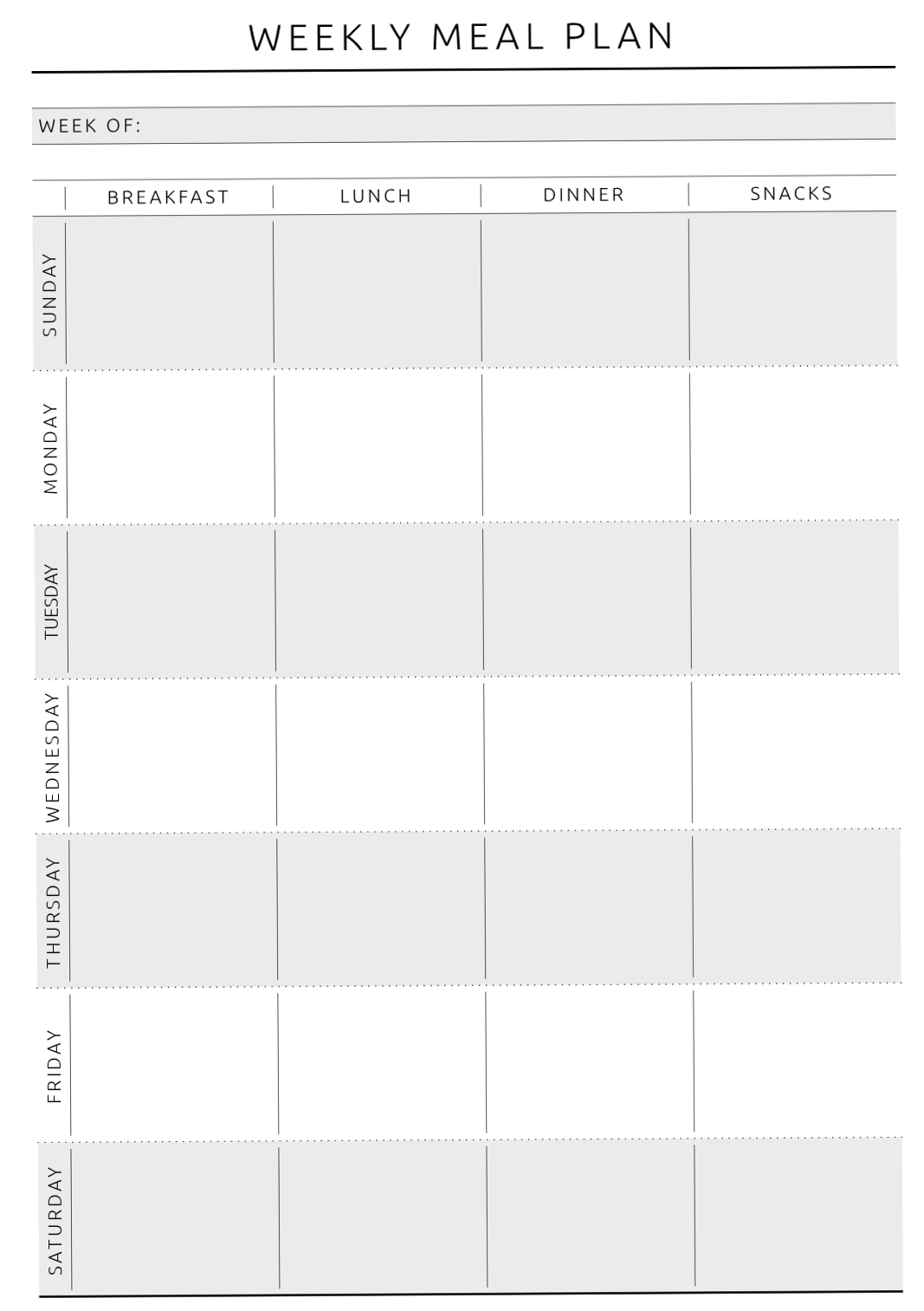 📊 📁 dream life manifestation: Meal Planner — Original Style 545 | Digital Design