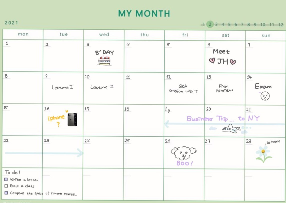 🎨 🪄 dream life manifestation: Monthly Planner Free Template | Miming Factory Design