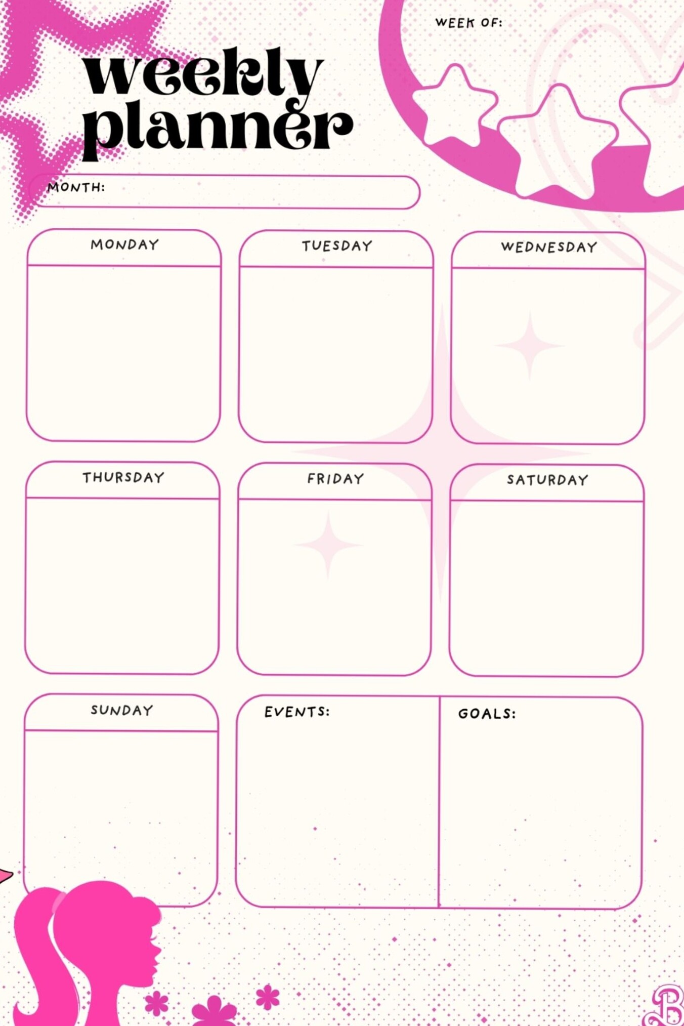 📍 🪄 dream life manifestation: Pink Aesthetic Planner for Creative Inspiration