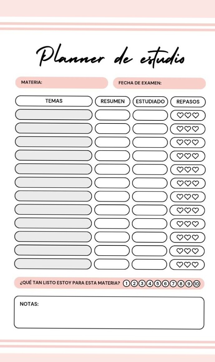 🍰 🍰 dream life manifestation: Planner de Estudio — Diseño Creativo y Productividad