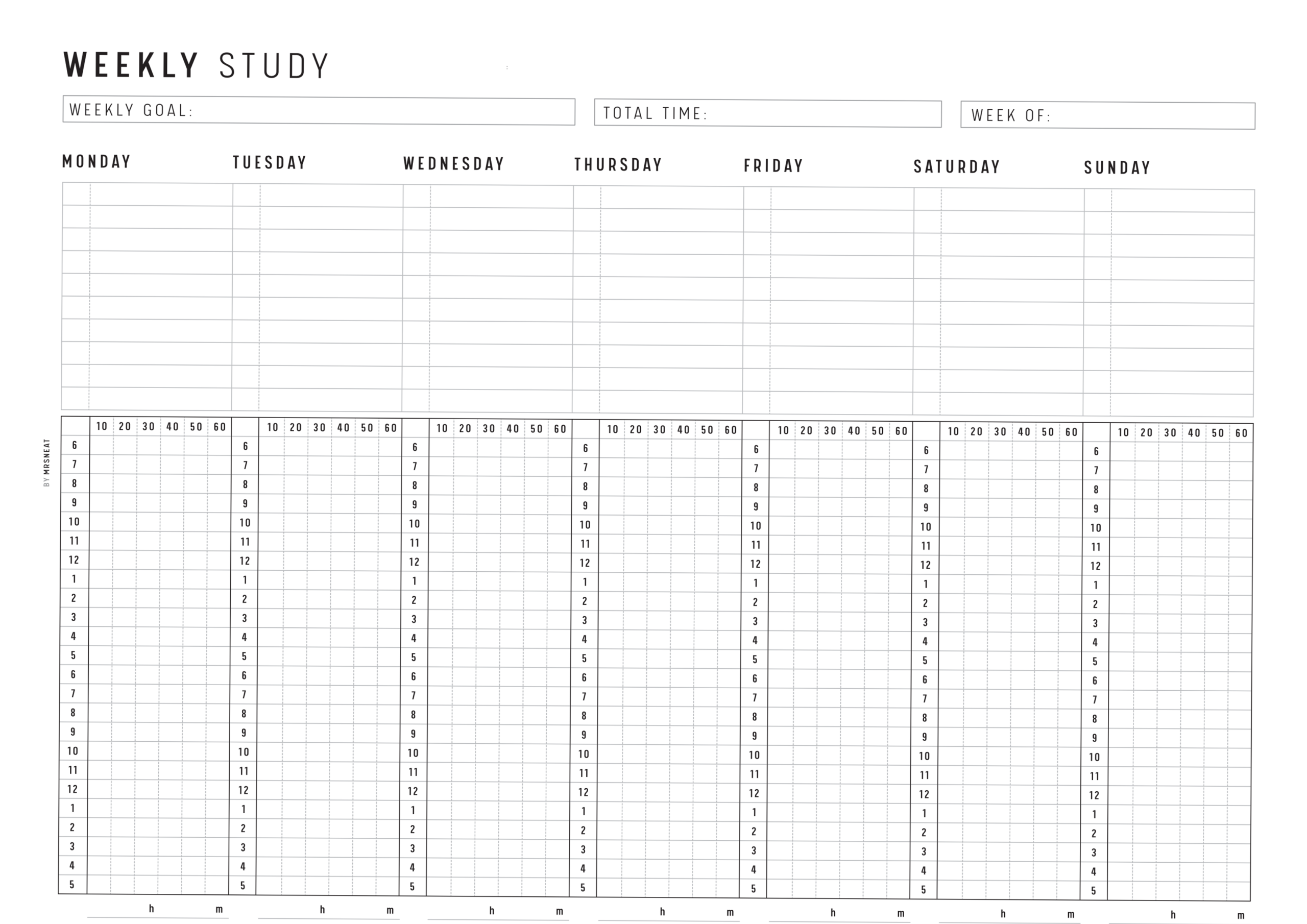 🤍 🤍 dream life manifestation: Study Planner Template Printable | Digital Design & Creative Planners