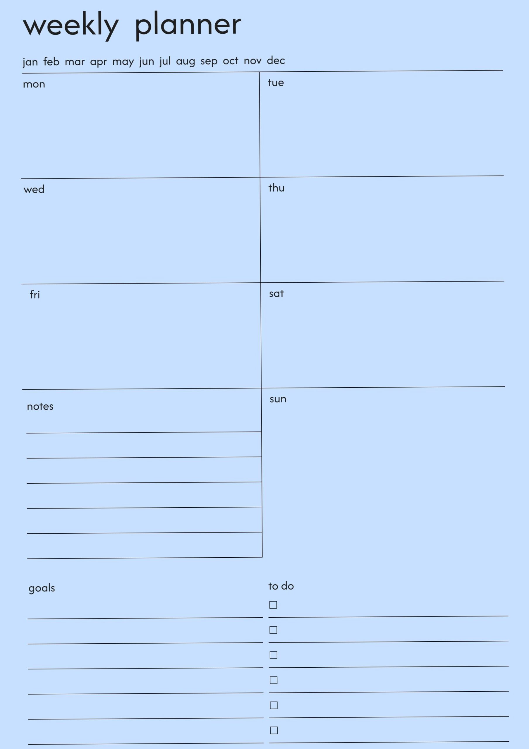 Easy Weekly Planner Printable | Simple & Organized Design — ✨ 🕯️ stay inspired all year long